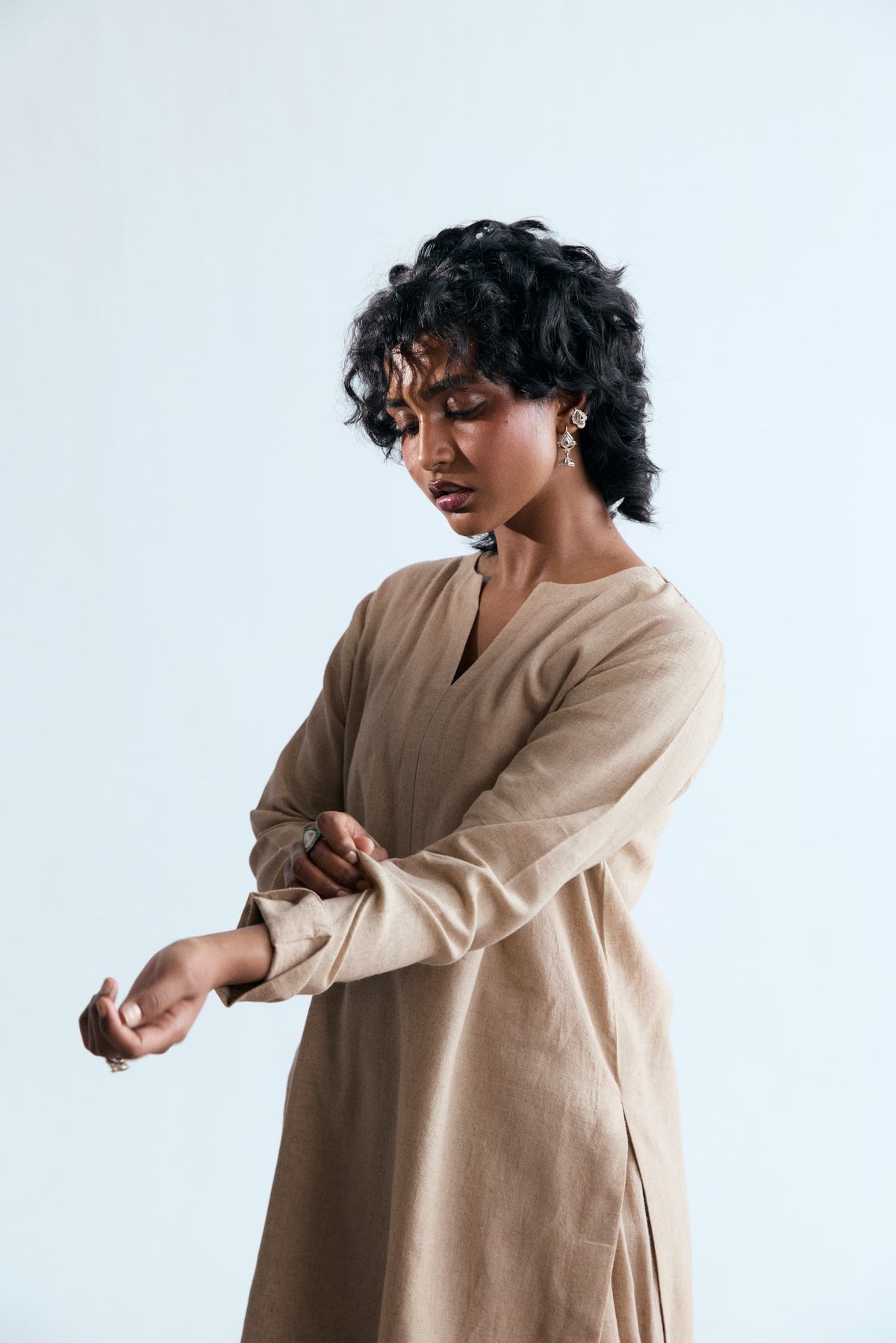 Pakistani women linen kurta designer eastern wear everyday outfit